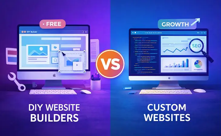 DIY Website Builders vs Custom Websites for Growth - Rocket Web Designer