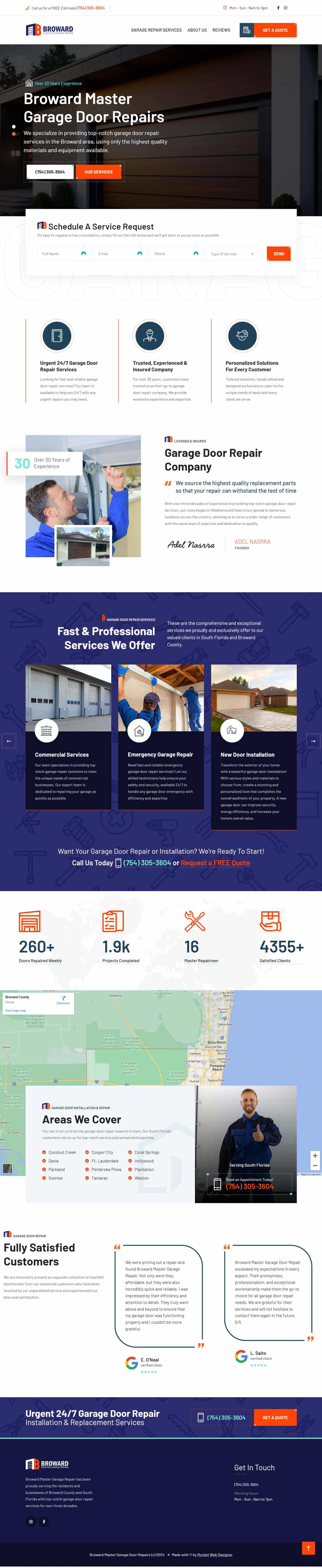 Garage door repair website