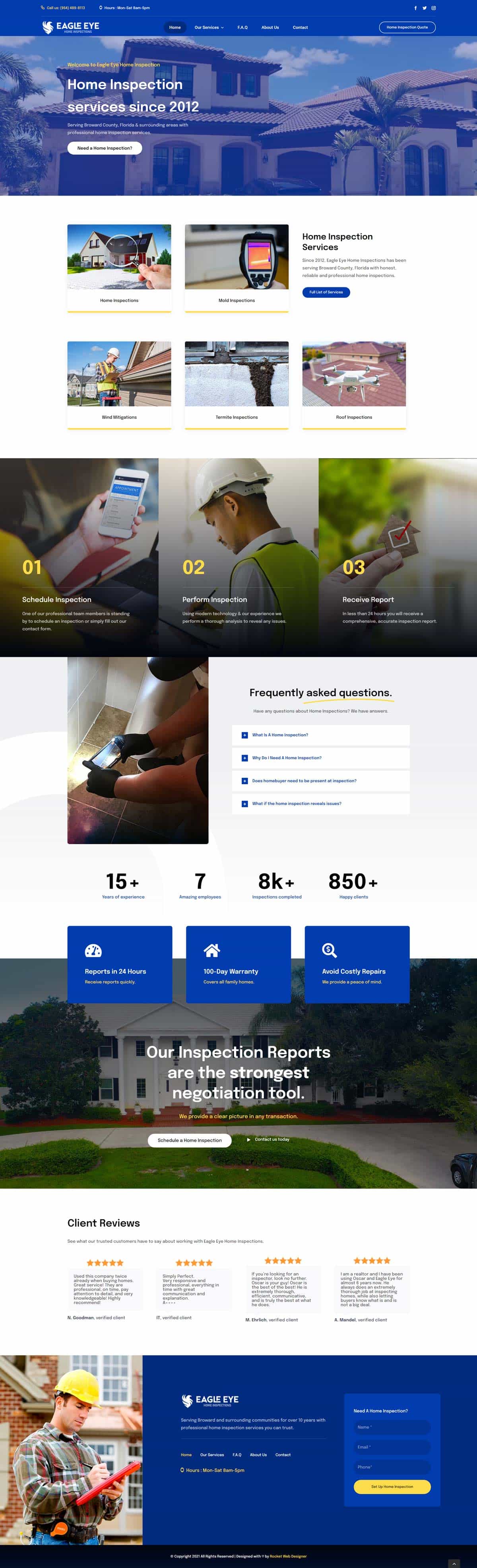 Client website on mobile