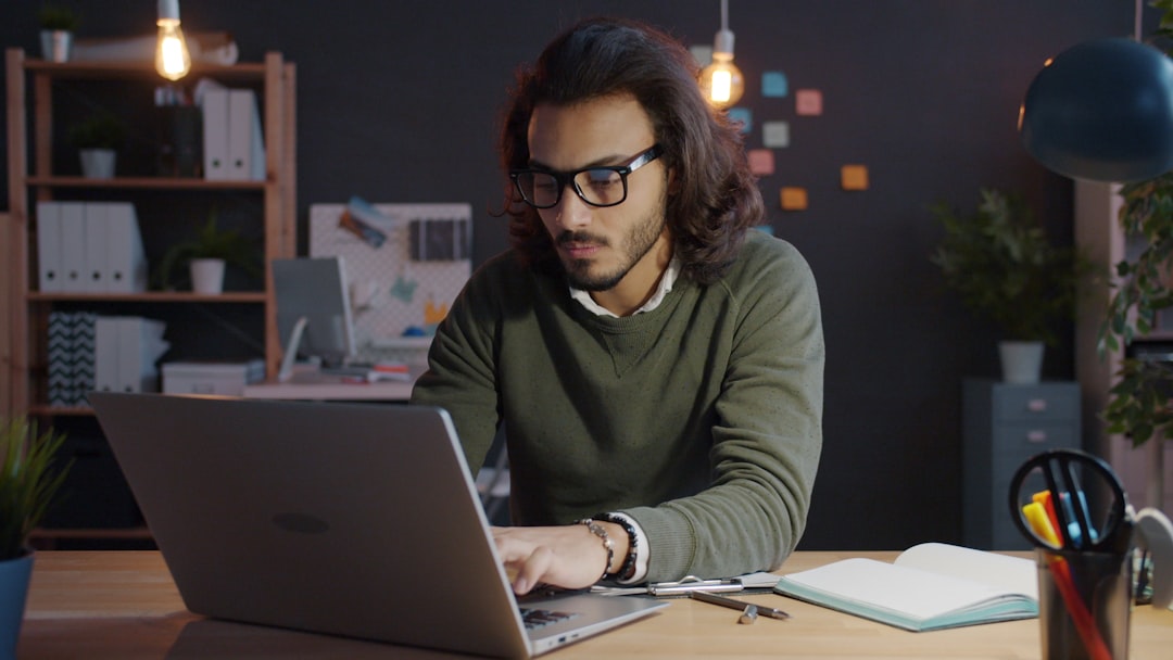 Web designer building a website overnight