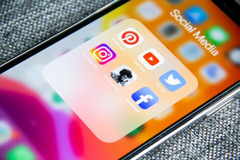 Person scheduling social media posts on a calendar app